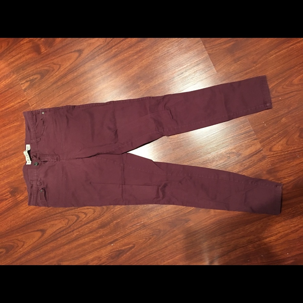 Maroon Skinny Jeans